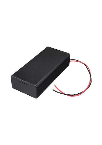 18650 2li Pil Kutusu On/off Anahtar 15cm Kablolu 2 Adet Seri Lityum Lion Dc 7.4v Kapaklı Batarya