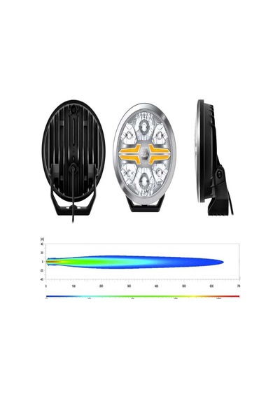 Hella Off-road Valuefit Blade Led Uzun Far Krom 18w 9" Beyaz-amber Isik 1fj357199-031