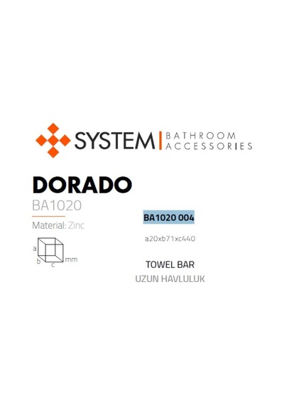 System Dorado Uzun Havluluk Krom Renk Ba1020 004 Cr Çok Renkli