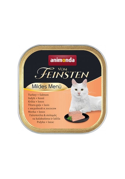 Animonda Vom Feinsten Hindili Ve Somonlu Kısırlaştırılmış Kedi Konservesi 100 Gr 128-20020.01