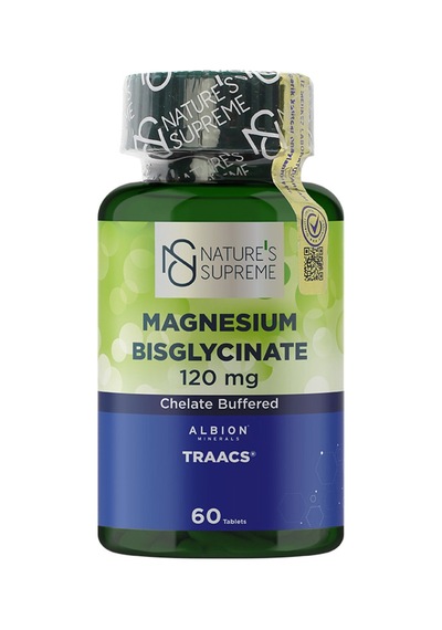 Natures Supreme Magnesium Bisglycinate 120mg 60'lı - 3 Adet Tarı