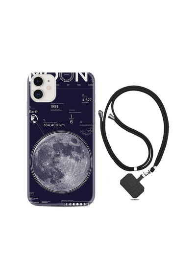 Apple Uyumlu iPhone 12 Kılıf Boyun Askılı Moon info 1424