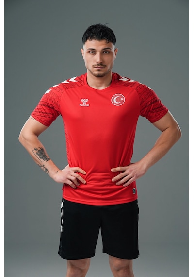 Hummel Milli Takım Line Antrenman Tişört Kırmızı