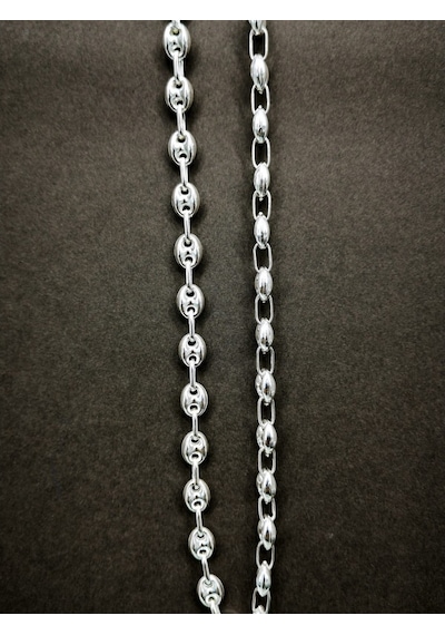Omar Silver Unisex Gemici Arpa 6Mm Gümüş Kolye Zincir