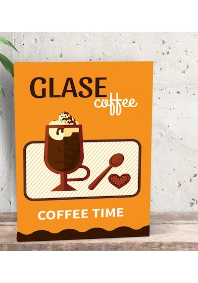 Bk Gift Coffe Tasarımlı Dekoratif Mini Kanvas Tablo 15X20Cm-9