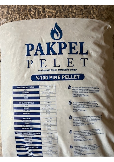 Doğal Pelet Yakıt Kızılçam Peleti 15 Kg