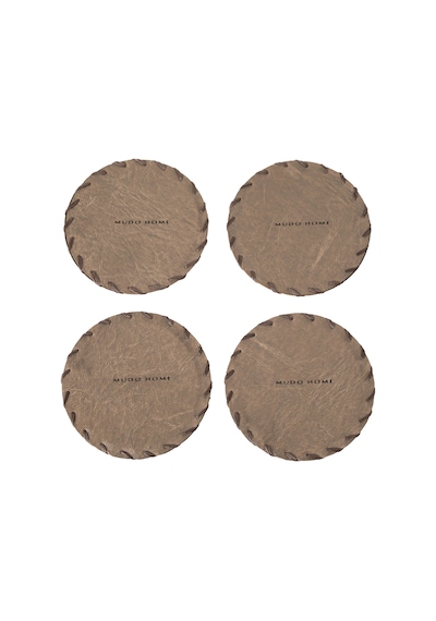 Mudo Home Vıntage Yuvarlak Bardak Altlığı 10 Cm 4'lü Laciver Diğer