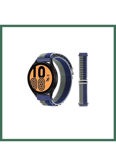 En-cag Watch 20mm Uyumlu Kr410 Kumaş Kordon - Lacivert-yeşil Bss