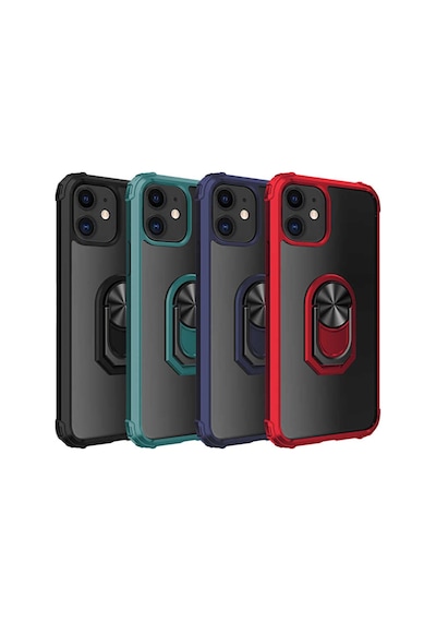 Apple Uyumlu iPhone 11 Kilif Standli Yüzüklü Mola Silikon Kapak 448699291