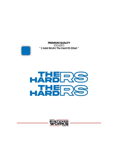 Bajaj The Hard Rs Sticker Yüksek Kalite Folyo 2 Adet Sticker Etiket 20446927