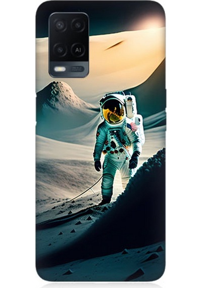 Oppo A54 Uyumlu Silikon Kılıf Astronot Ve Araştırma