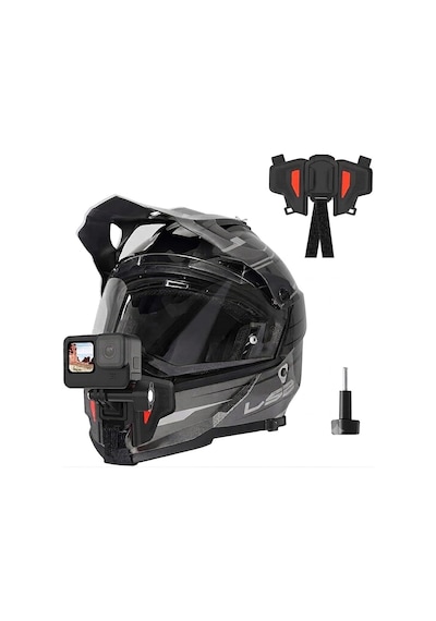 Motosiklet Kaskı Gopro Hero 11, 10, 9, 8, 7, 6, Insta360 X3, One X2, One X, One X, Djı Osmo Aksiyon, Kaymaz Silikon, Kurulumu Kolay, Aksiyon Kamera Aksesuarları 2. Nesil İçin Çene Montajı