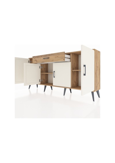 Arges Konsol 3 Raflı Tek Çekmeceli 4 Kapaklı 176x30x83 Çam-aytaşı/çam Aytaşı/çam Arges Konsol 3 Raflı Tek Çekmeceli 4 Kapaklı 176x30x83 Çam-aytaşı/çam Aytaşı/çam