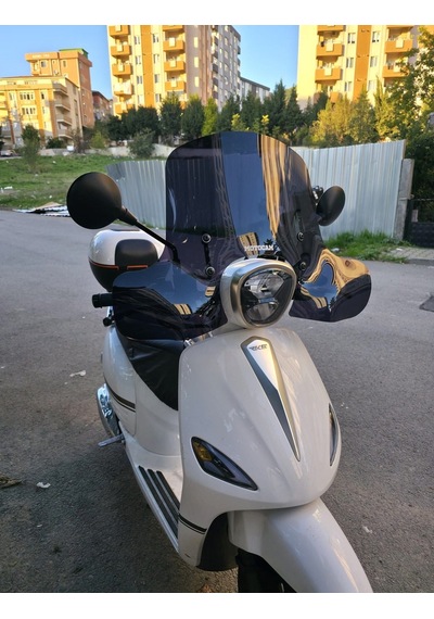 Motocam Rks Neon 125 Ön Cam 2023-2026 Model 45cm Siyah Renkli 4mm Elcikli Aparatsız