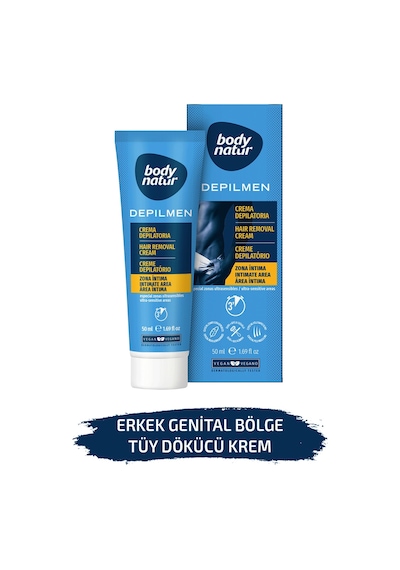 Body Natur Depilmen Genital Bölge Erkek Tüy Dökücü Krem 50 ML
