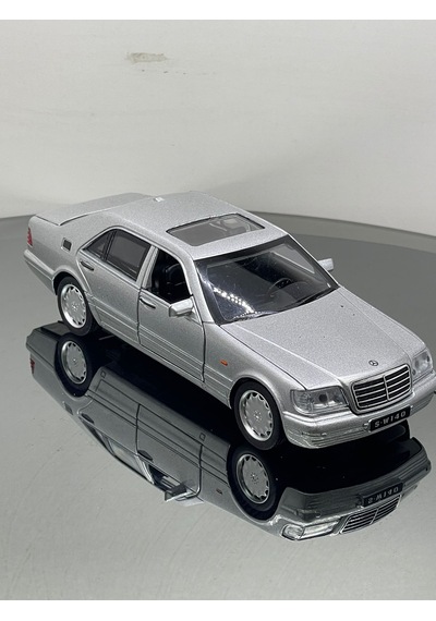 1.24 Ölçek Mercedes 500sel Metal Sesli Işıklı Oyuncak Araba - Gri