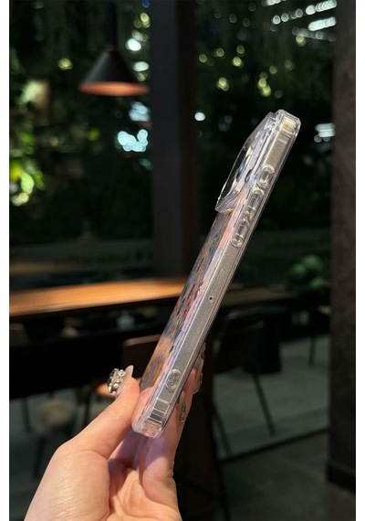 İphone 17 Pro Max Uyumlu Kılıf Solmayan Imd Baskı Desenli, Şeffaf Tpu+pc Botanik Kapak
