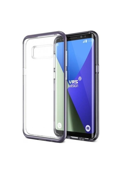 Vrs Galaxy S8 Plus İle Uyumlu Crystal Bumper Kılıf Orchid Gray Mor