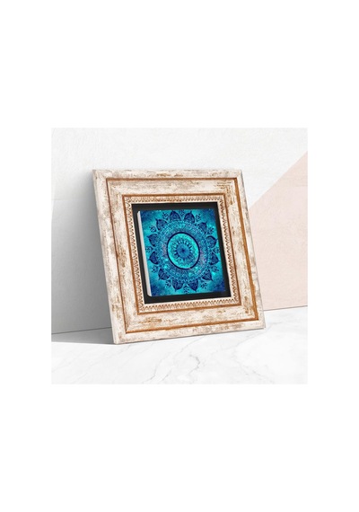 Mandala Taş Duvar Tablosu - Çerçeveli Taş Tablo - Dekoratif Duvar Sanatı - Modern Ev Ve Ofis Duvar Dekoru T1-227