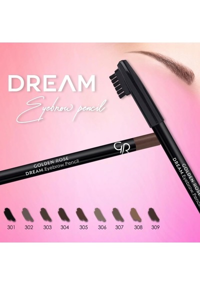 Golden Rose Dream Eyebrow Pencil No: 309 Brown - Şekillendirici Fırçalı Kaş Kalemi Sku: Smg8690010481986 0