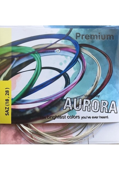 Aurora Premium Beyaz Bamlı 0.18 Saz Teli Kısa Sap