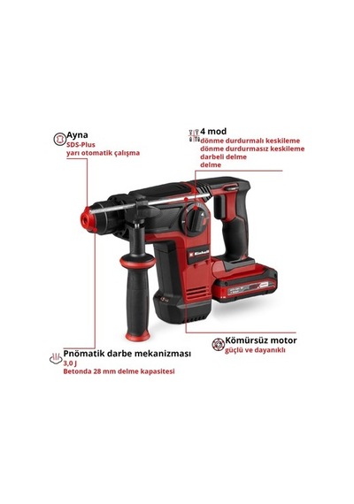 Akülü Kırıcı Delici, 18v, 4 Parçalı Set