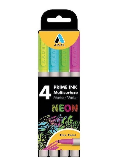 Adel Marker Kalem 4 lü Neon Renk - Adel