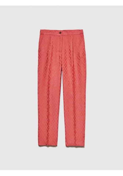 Sisley Viskoz Karışımlı Havuç Kesim Jakarlı Pantolon Kadın Mor Pantolon - 323a47r8lf03q