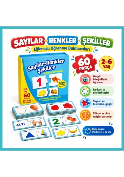 Bezos 1444 Eğlenceli Bul Sayılar Renkler Şekiller Dfnbez