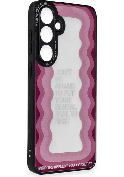 Newface Samsung Uyumlu Galaxy A15 4g Kılıf Mirror Desenli Kapak - Mirror - 11 Pembe