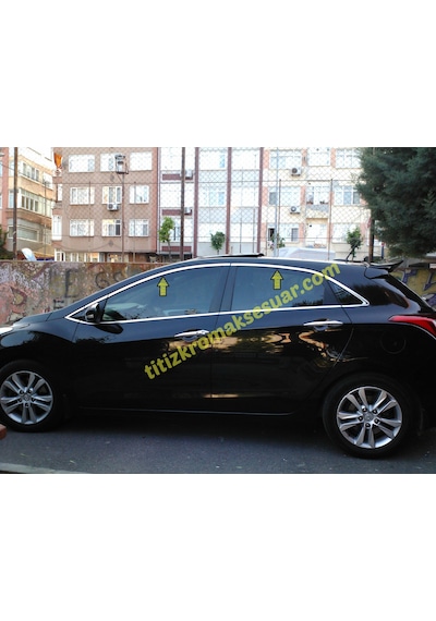Hyundaı İ30 2012-2016 Krom Cam Üst Çıtası Aksesuarı 10 Parça