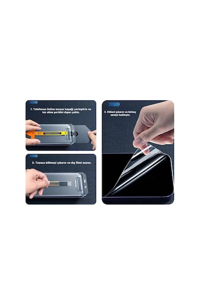Apple Uyumlu iPhone 14 Pro Max Zore 3d Oliv Hd Temperli Cam Ekran Koruyucu + Kolay Uygulama Aparatı