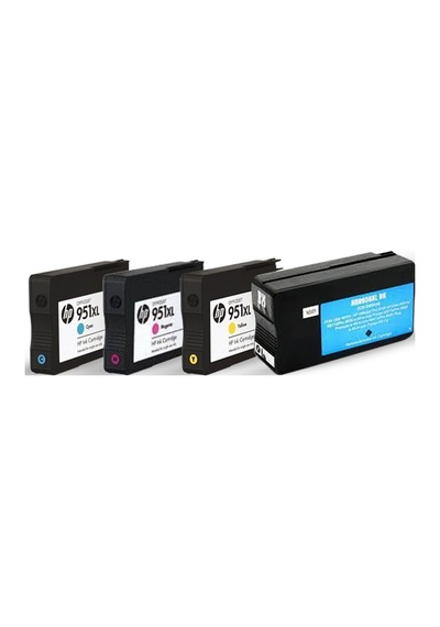 1 Takım- 4 Adet Bk HP 950/951Xl Uyumlu Kartuşlar - Pro 8600 Plus/