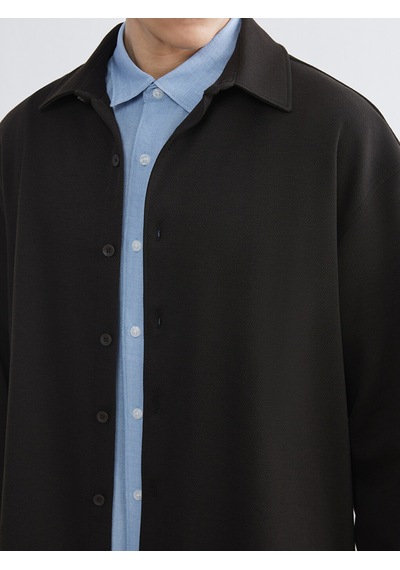 Lcw Vision Kahverengi Slim Fit Uzun Kollu Erkek Gömlek
