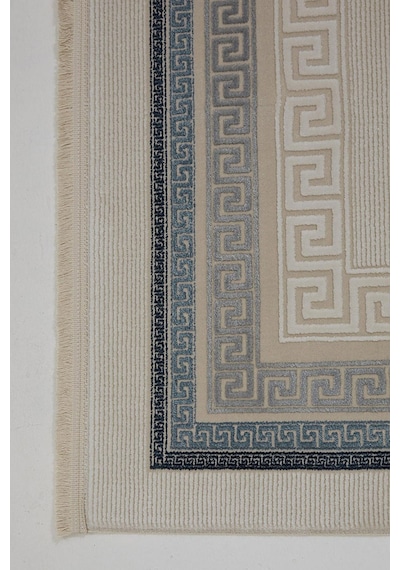 Çam Halı Miras 6811 Gri Mavi Enti Halı Modern Desenli Makine Halısı