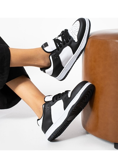 Sandrush Low Top Dayanıklı Rahat Unisex Günlük Sneaker Ayakka... Siyah - Beyaz