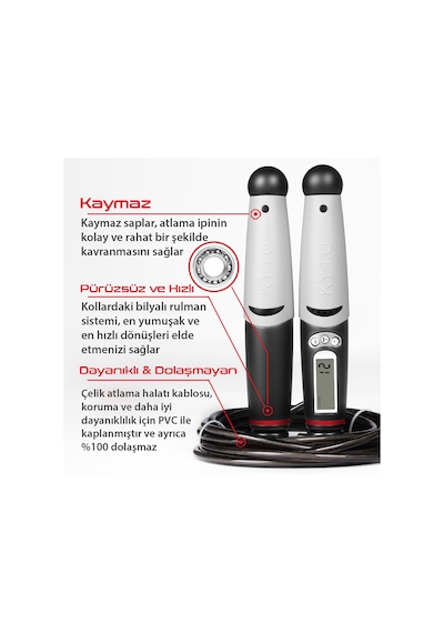 Kyto Ayarlanabilir Dijital Sayaçlı Atlama İpi