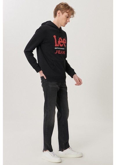 Lee Erkek Daren Straight Fit Normal Bel Denim Esnek Jean Pantolon Gri