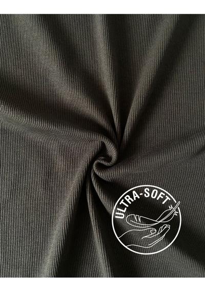 Alya Underwear Kaşkorse Kalın Biye Crop Siyah