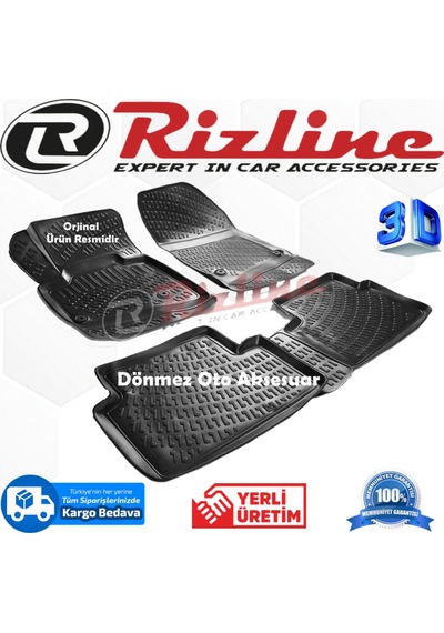 Citroen C5 3D Paspas Havuzlu Siyah Sedan 2008-2015 Arası Rizline N11.612
