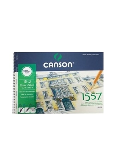 Canson 1557 180 Gr Dokulu Desen Çizim Defteri 35x50 Cm Ekstra Beyaz Renk 15