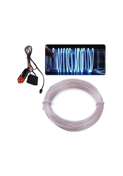 Araç İçi Torpido Şerit Ledi Renkli İp Neon Led 3 Metre Beyaz