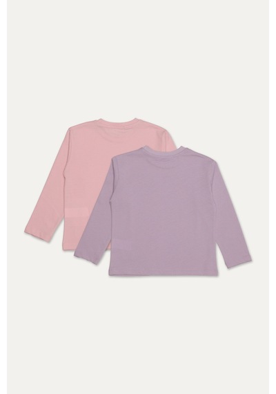 Funfair 2'li Çocuk Sweatshirt 251bsc-s10.e Pembe/lila