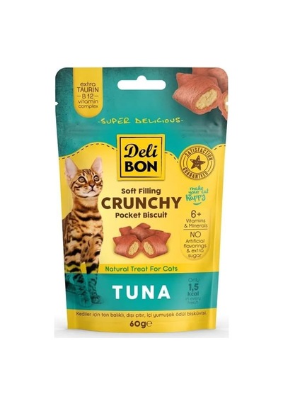 Delibon Cruncy İçi Dolgulu Ödül Bisküvisi - Tunalı 60gr
