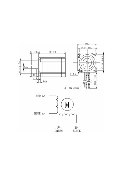 57hs8230 Nema 23 Step Motor 2.2nm 3.6v 3a 6mm Mil 2 Faz 1.8 Derece 200 Adıım 3d Yazıcı Printer