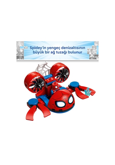 LEGO® Marvel Spidey Ve Arkadaşları Spidey: Su Altı Araçları 11207 -4 Yaş ve Üzeri Çocuklar için Yaratıcı Oyuncak Yapım Seti (154P)