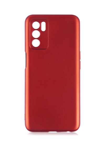 Noktaks - Oppo Uyumlu Oppo A16 - Kılıf Mat Soft Premier Silikon Kapak - Kırmızı T18847 Kirmizi