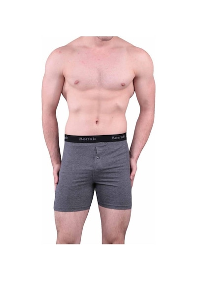 Berrak 1059 Likralı Düğmeli Erkek Boxer 6 Adet