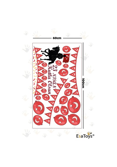 23 Nisan Temalı Çocuk Odası Sticker Seti