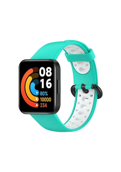 Newface Xiaomi Redmi Watch 2 Spor Delikli Kordon - Turkuaz-beyaz Açık Mor
